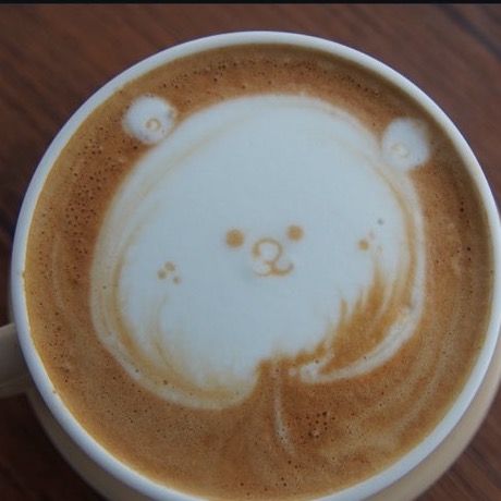 クマのラテアート
